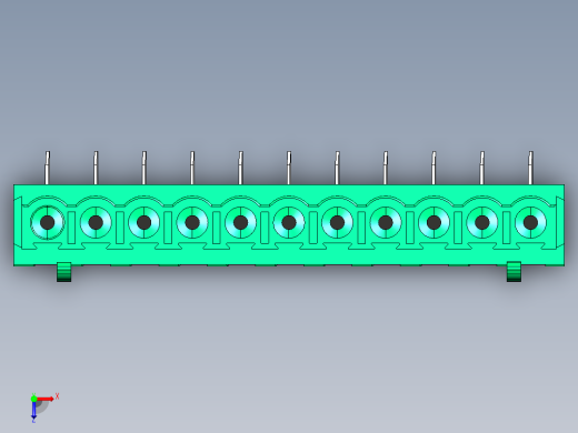 DEGSON 2EDG 系列 5.08mm 可插拔接线端子组-2EDGA-5.08-11P-14-00AH俯视缩略图