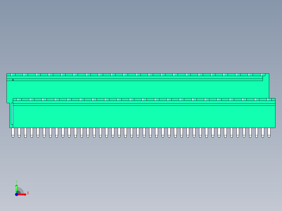 DEGSON 2EDG 系列 5.08mm 可插拔接线端子组-2EDGVT-5.08-42P-14-00AH前视图