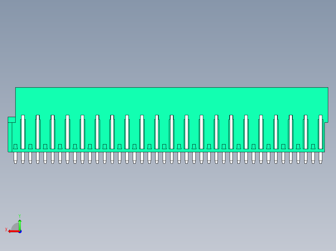 DEGSON 2EDG 系列 5.08mm 可插拔接线端子组-2EDGVT-5.08-42P-14-00AH后视图
