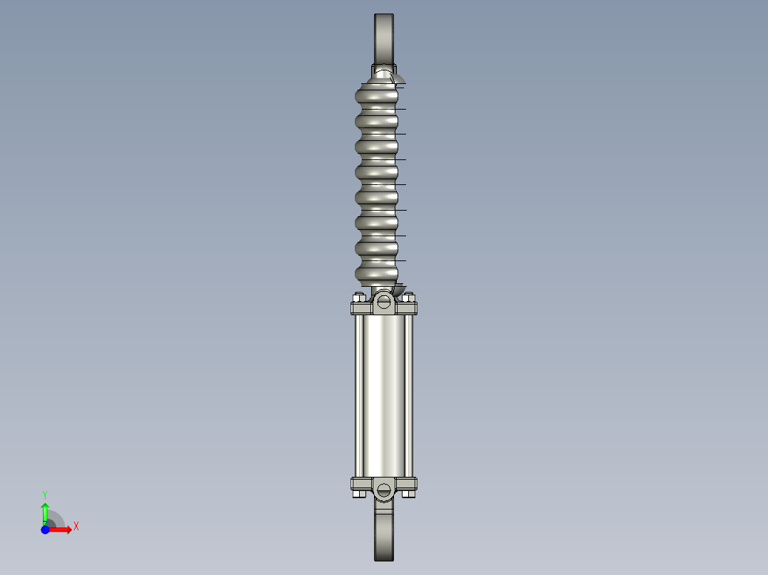 减震气缸前视图