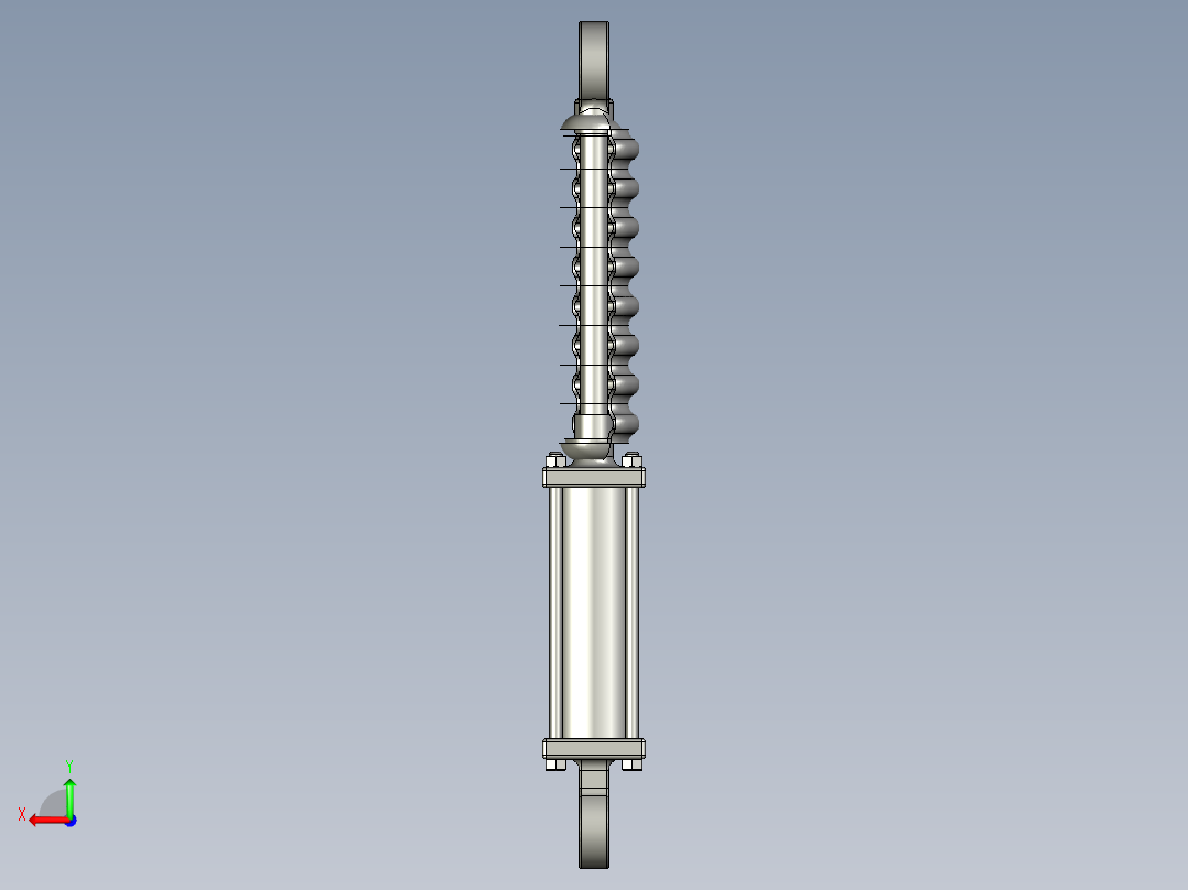 减震气缸后视图