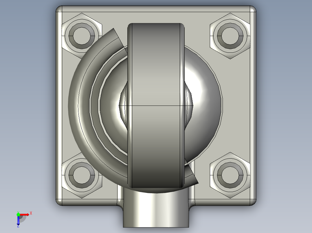 减震气缸俯视图