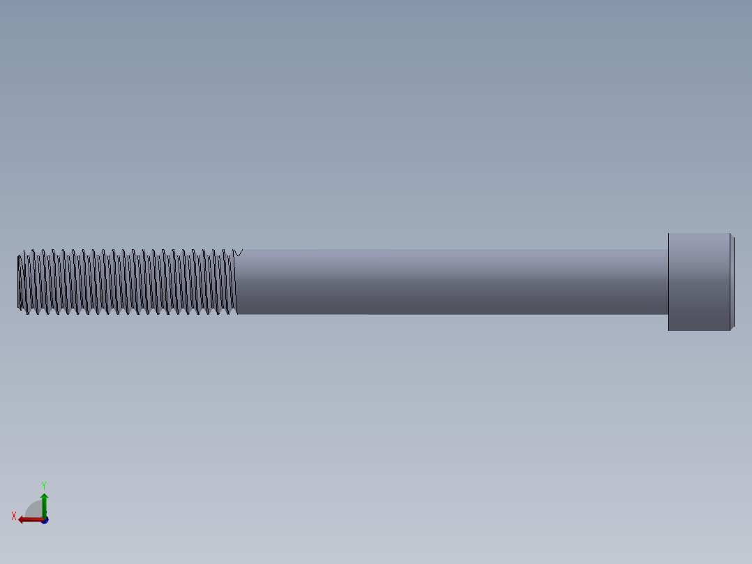 粗螺纹 SHCS 螺钉-SHCS 0.5.x13x5.SLDPRT后视图