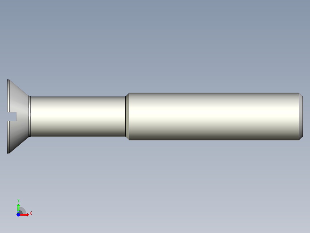 沉头螺钉-Screw_-M16-L100_60-25-3x3-40_-Countersunk_head.stp前视图