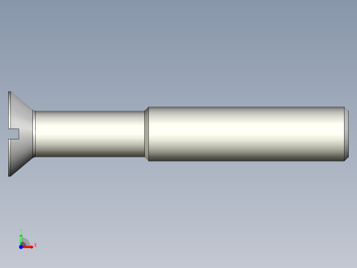 沉头螺钉-Screw_-M16-L100_60-25-3x3-40_-Countersunk_head.stp前视缩略图