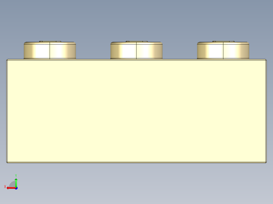 乐高套装 4421基本积木-4159739 - 3002 Brick Yellow - Tan Brick 2 x 3.STEP后视图