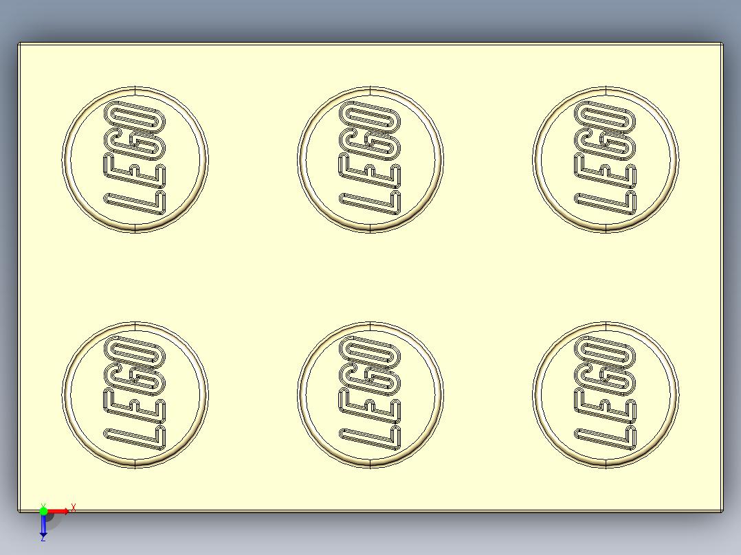 乐高套装 4421基本积木-4159739 - 3002 Brick Yellow - Tan Brick 2 x 3.STEP俯视图