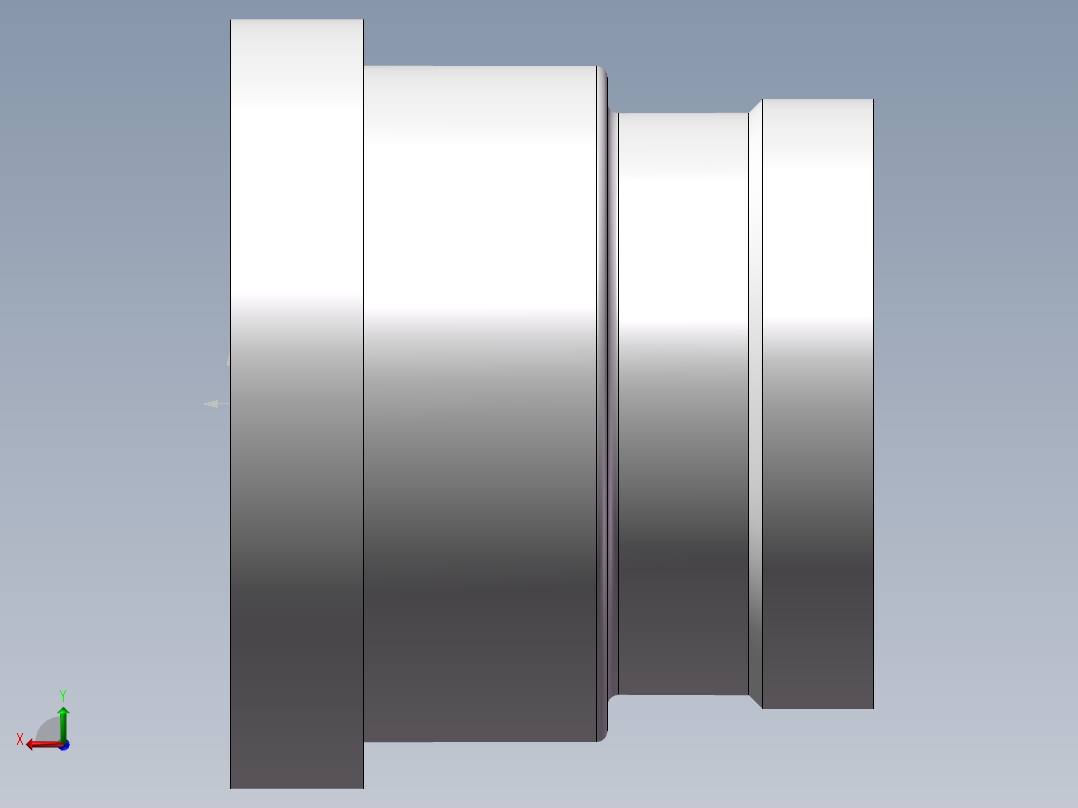 管箍-异径有边 DN50-DN40后视图