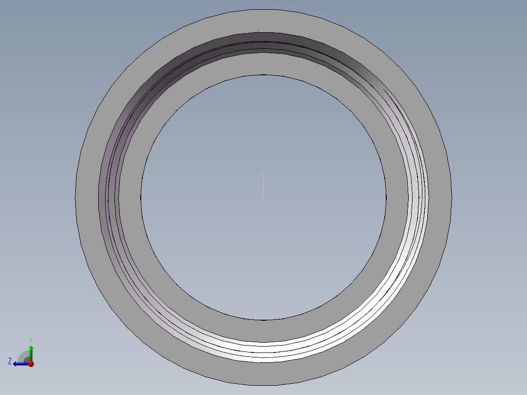 管箍-异径有边 DN50-DN40右视图
