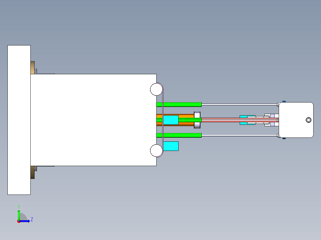 基于S7-200PLC的搬运机械手设计含三维catia+CAD图纸+说明书左视图