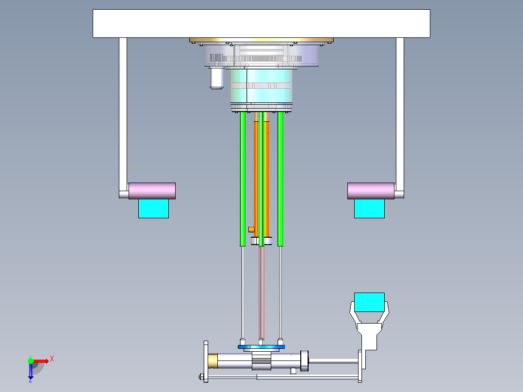 基于S7-200PLC的搬运机械手设计含三维catia+CAD图纸+说明书俯视图