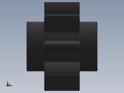 3647 - 4514559 - Dark Stone Grey Technic Gear 8 Tooth.SLDPRT前视缩略图
