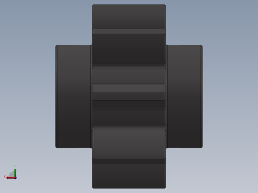 3647 - 4514559 - Dark Stone Grey Technic Gear 8 Tooth.SLDPRT后视缩略图