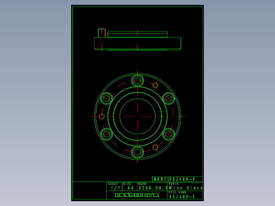KOSMEKVSJ400-F多系列多零件图纸模型多系列多零件图纸模型