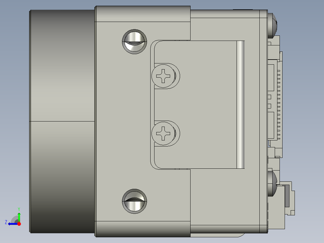 大恒相机镜头Daheng_VEN-U3-FPC_3D_Drawing多系列图纸右视图