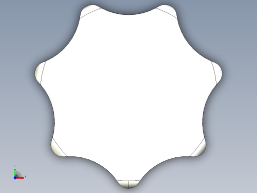 星型把手2474-3D多系列多零件图纸模型前视缩略图