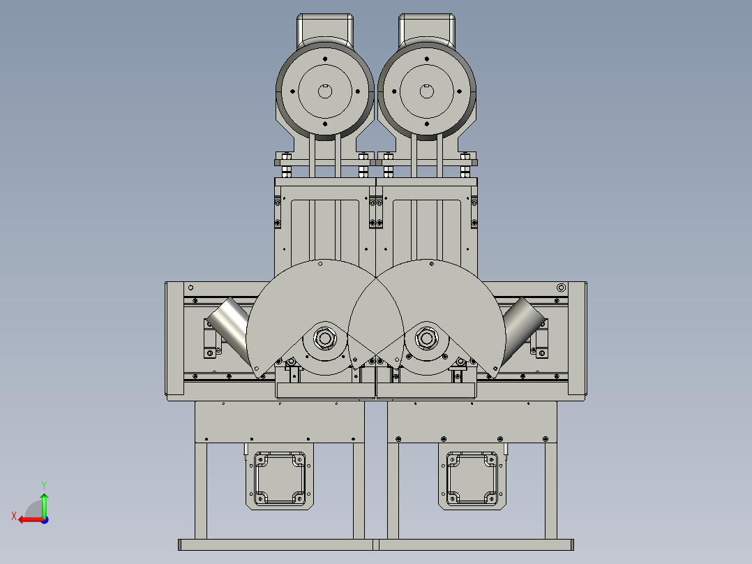 卧式抛光机后视图