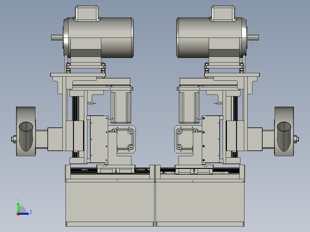 卧式抛光机左视图