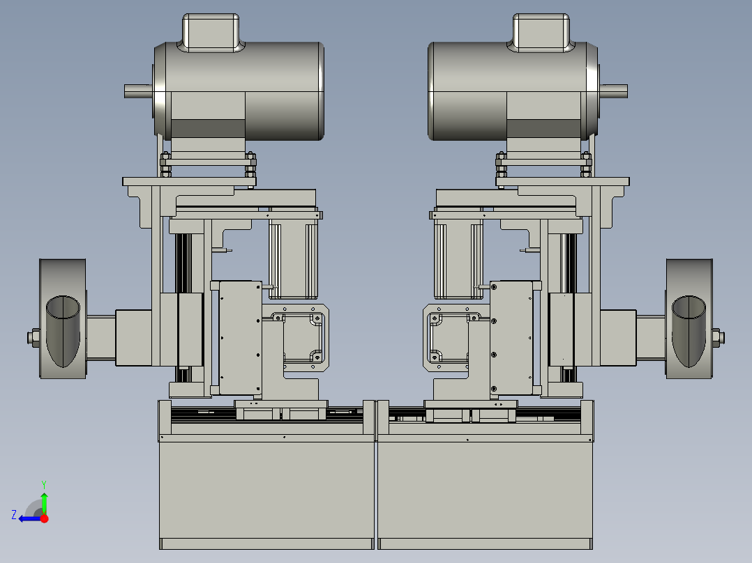 卧式抛光机右视图