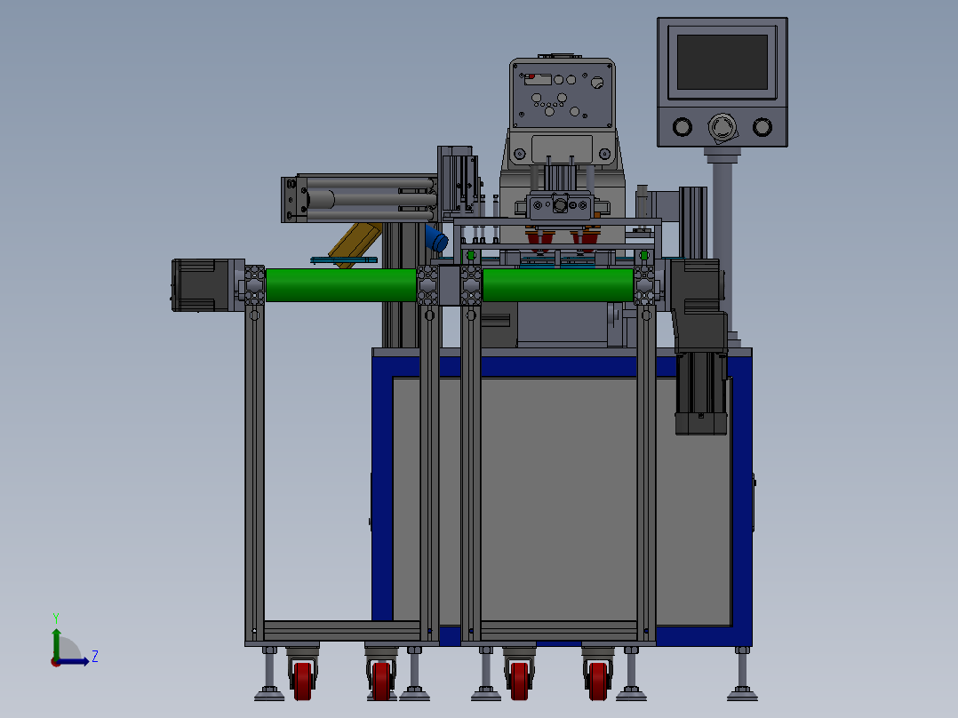 6工位激光打码设备左视图
