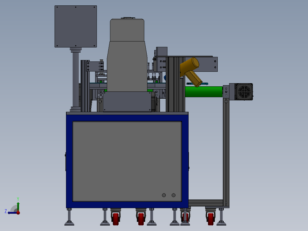 6工位激光打码设备右视图