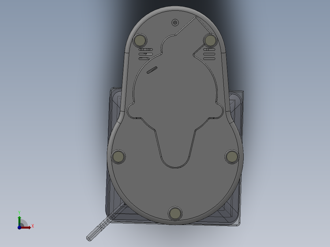 基于单片机的厨房垃圾粉碎机搅拌机前视图