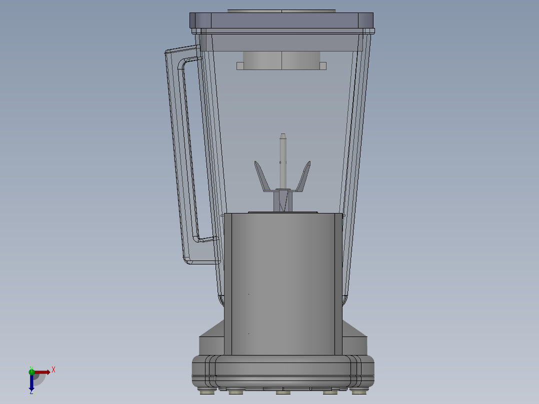 基于单片机的厨房垃圾粉碎机搅拌机俯视图
