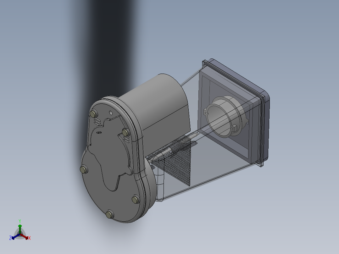 基于单片机的厨房垃圾粉碎机搅拌机正等轴测图