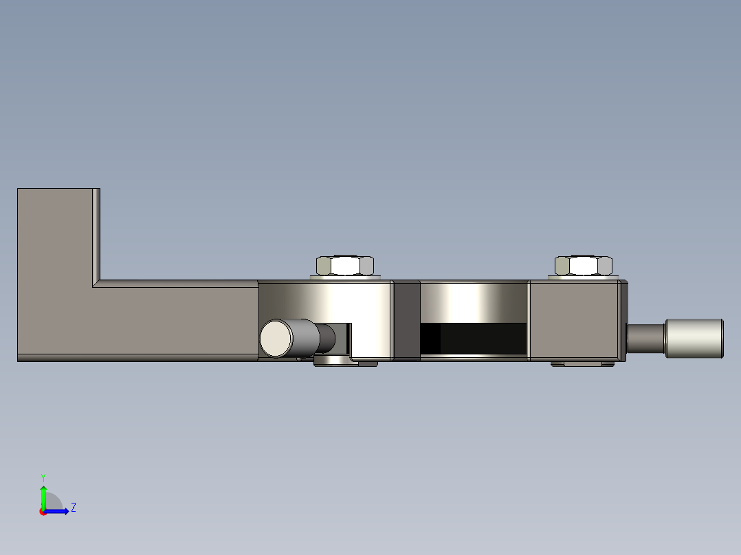 Numobams WM210V 车床的中心架左视图