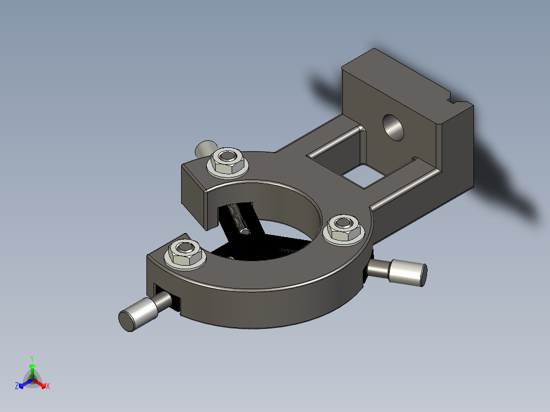 Numobams WM210V 车床的中心架正等轴测图