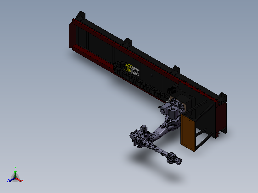 机器人行走轴和安川 自动化设备3D图纸3D模型