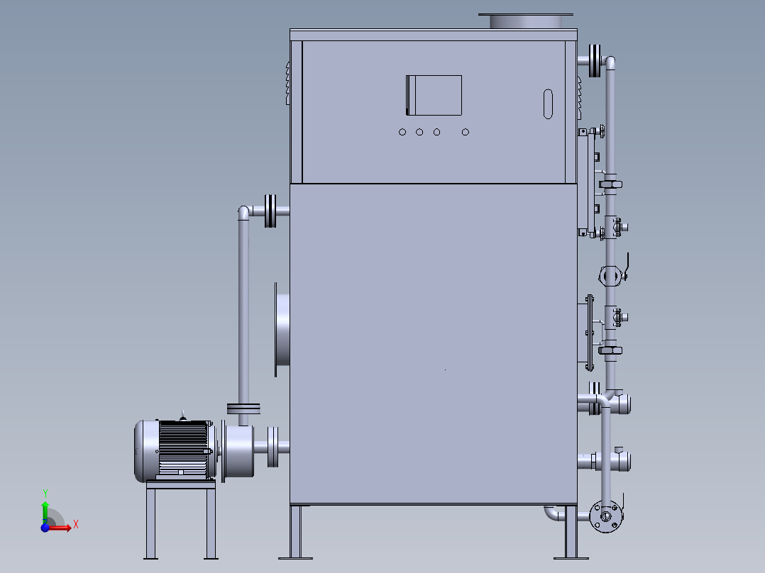 HQSZ-3D-00等离子设备（sw20可编辑+工程图+bom）前视图