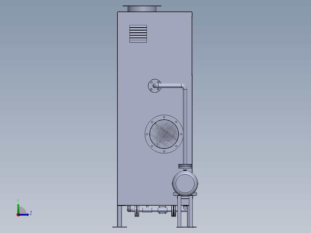 HQSZ-3D-00等离子设备（sw20可编辑+工程图+bom）左视图
