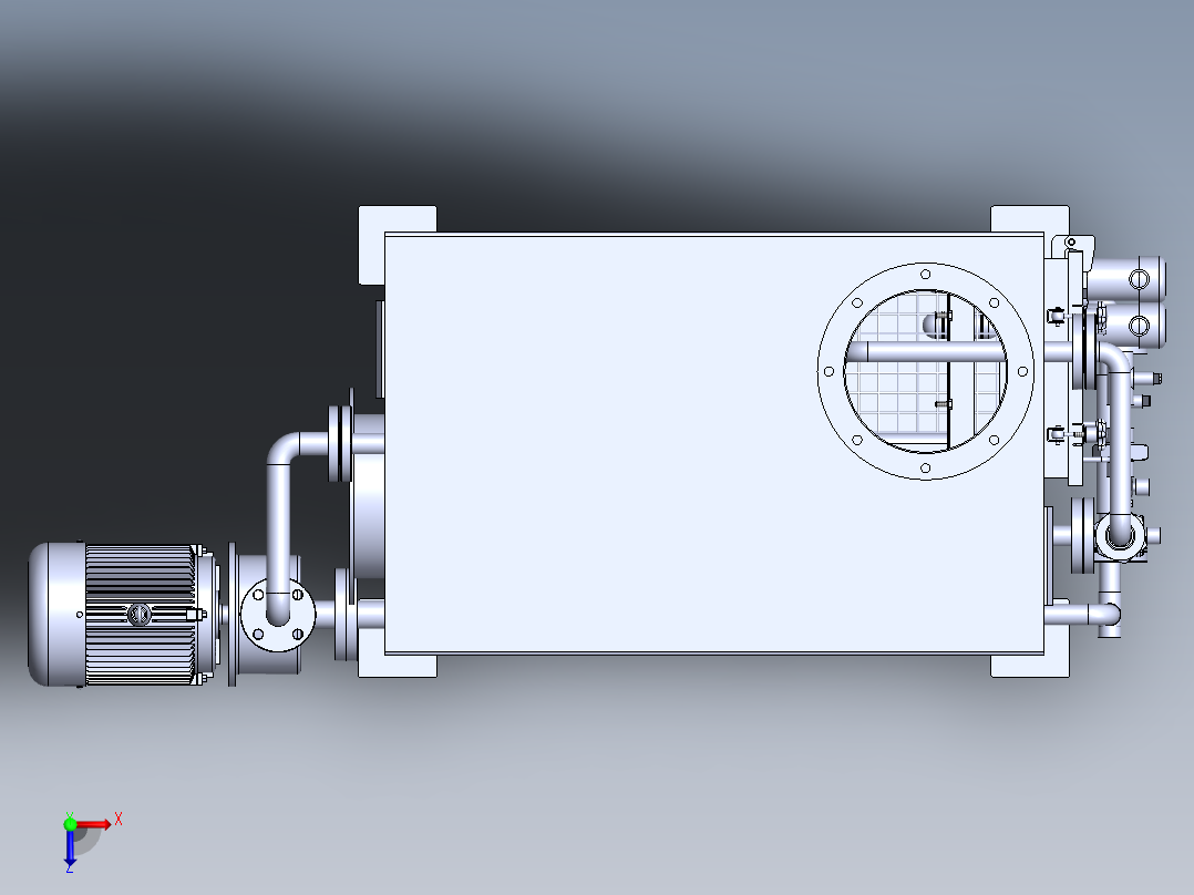 HQSZ-3D-00等离子设备（sw20可编辑+工程图+bom）俯视图