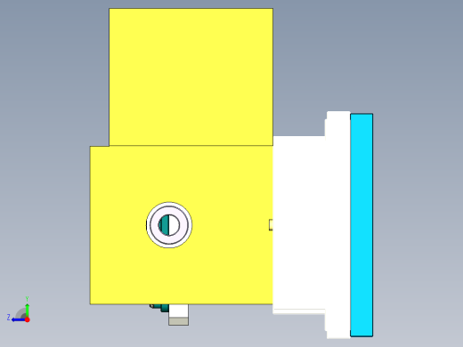 电脑外壳精铣键盘框台阶面治具模型右视缩略图