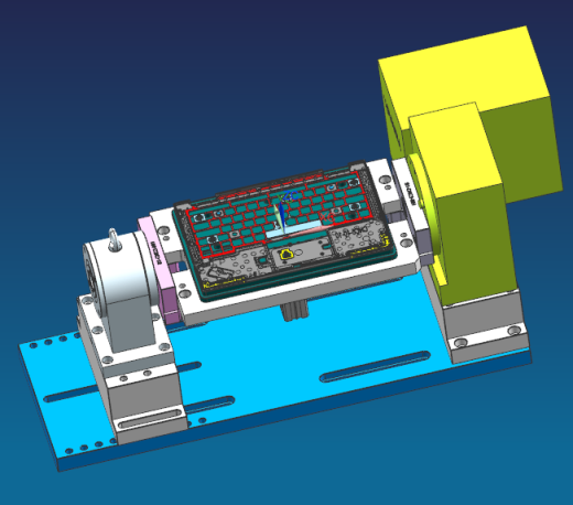 电脑外壳精铣键盘框台阶面治具模型缩略图