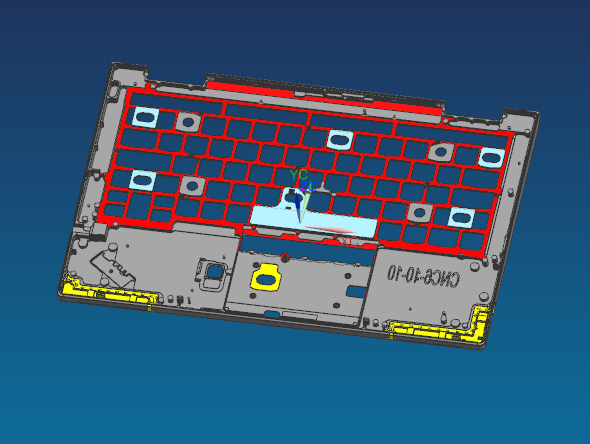 电脑外壳精铣键盘框台阶面治具模型
