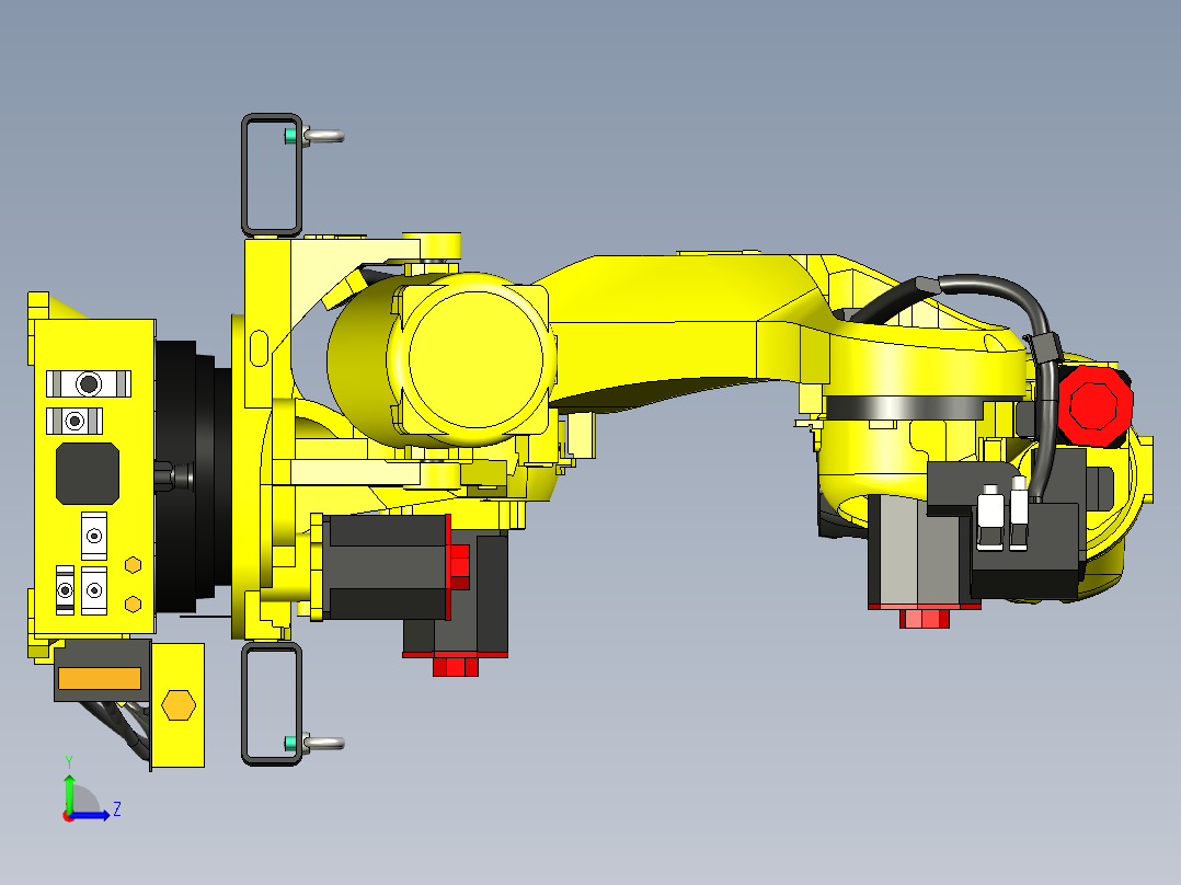 FANUC 6轴机器人左视图
