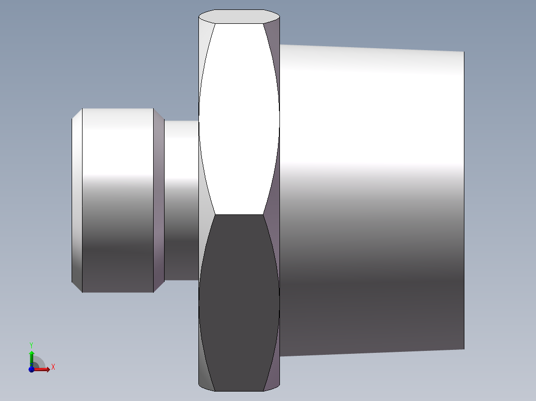英制锥管螺纹直接头、1CT-16-12SP前视图