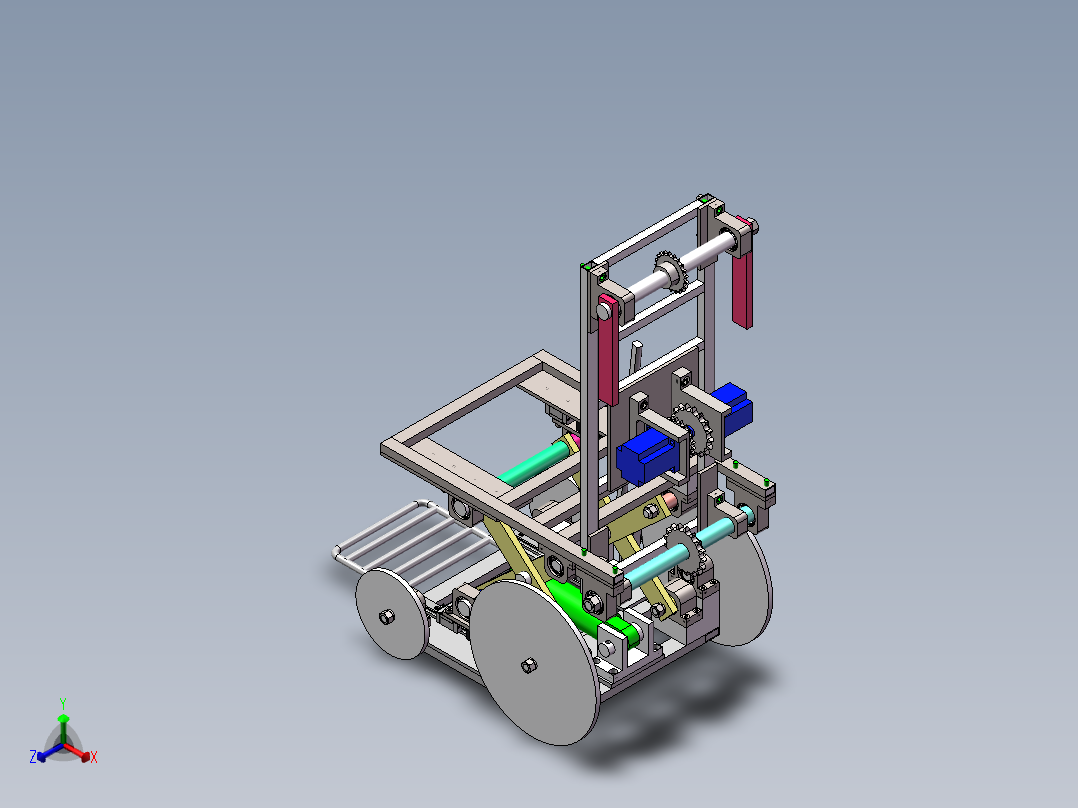 多功能轮椅 1647747正等轴测图
