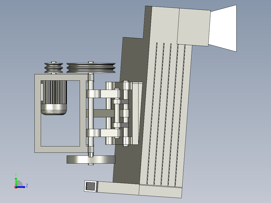 谷糙分离机左视图