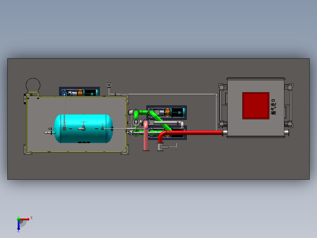 导热油余热锅炉系统俯视图