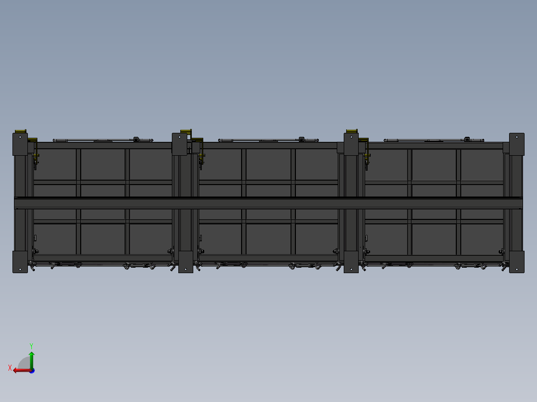 货架、模具架后视图