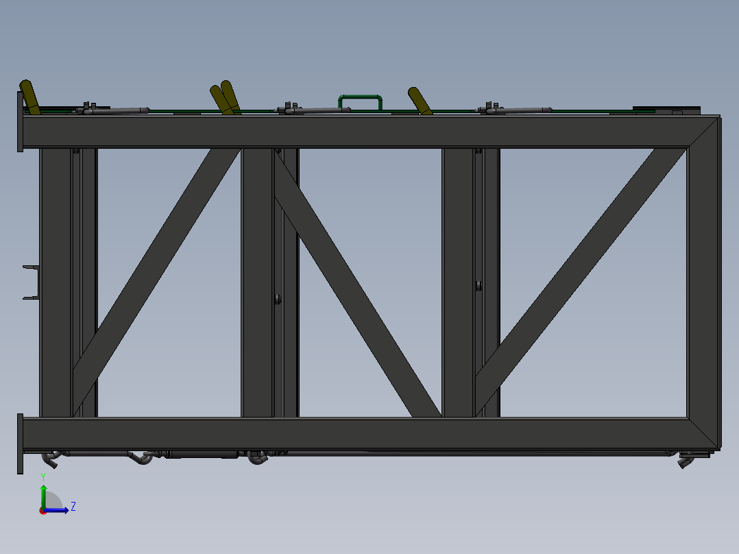 货架、模具架左视图