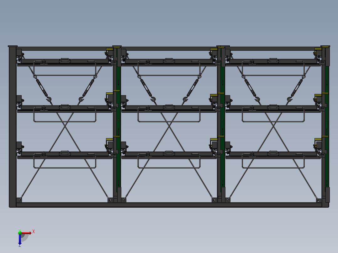 货架、模具架俯视图
