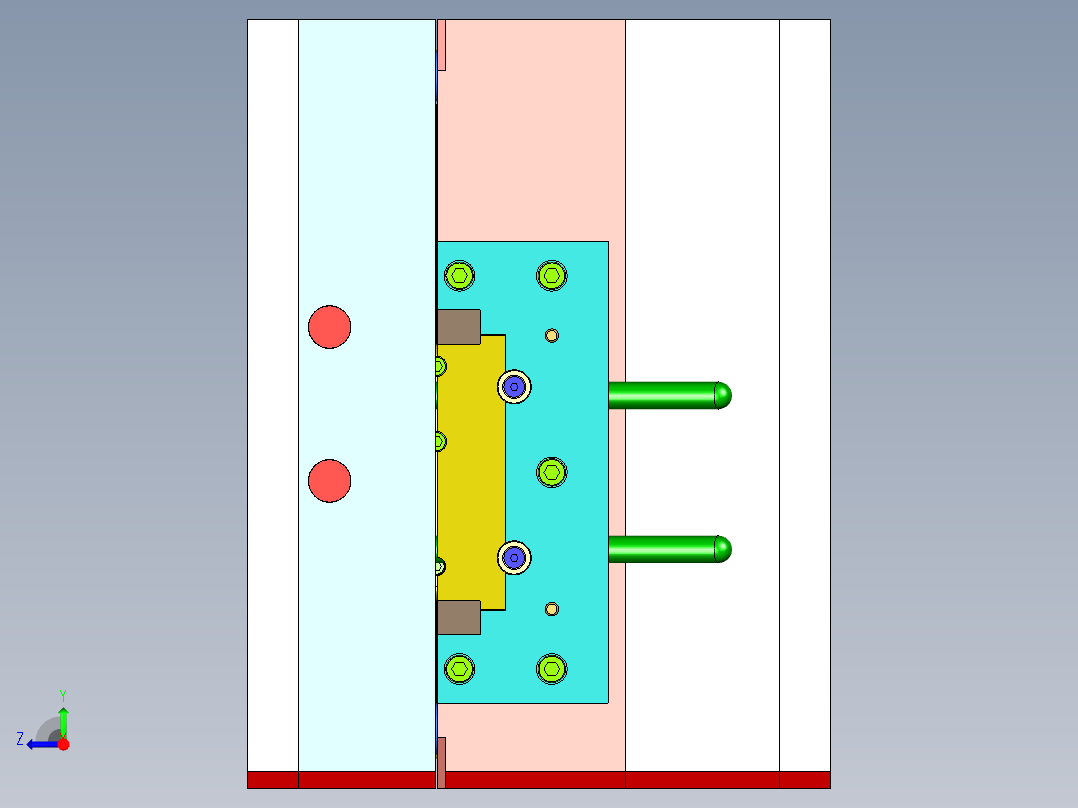 玩具上下壳 单边滑块右视图