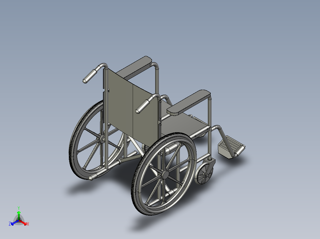 轮椅(23)正等轴测图