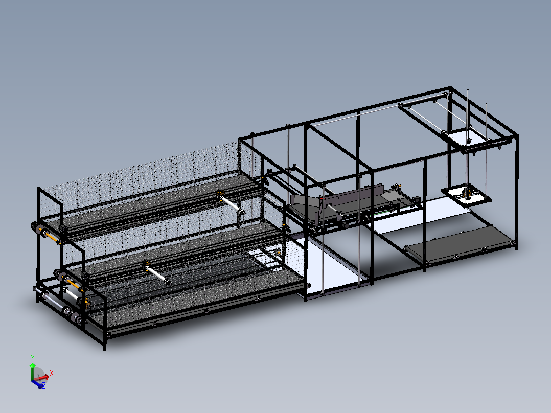 全自动鸡蛋巡检收集清理装箱装置