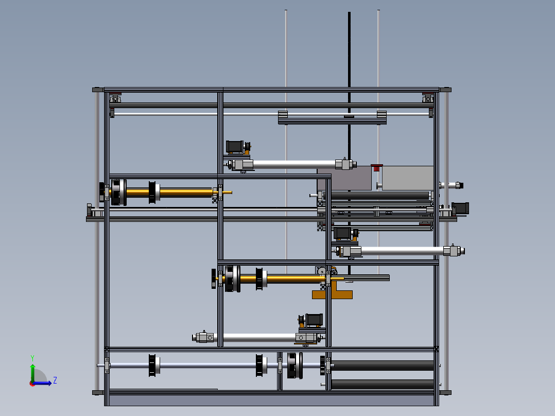 全自动鸡蛋巡检收集清理装箱装置左视图