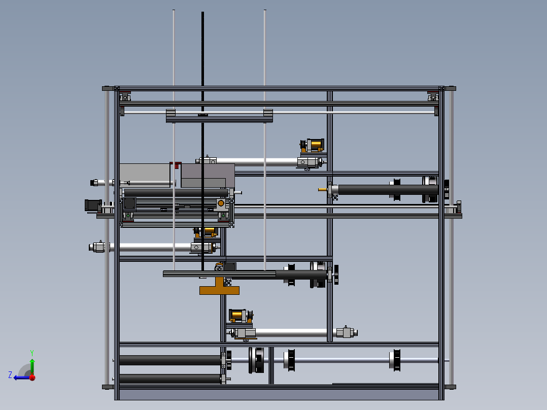 全自动鸡蛋巡检收集清理装箱装置右视图